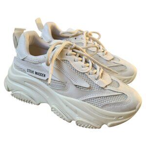 Steve Madden Possession White Platform Sneakers